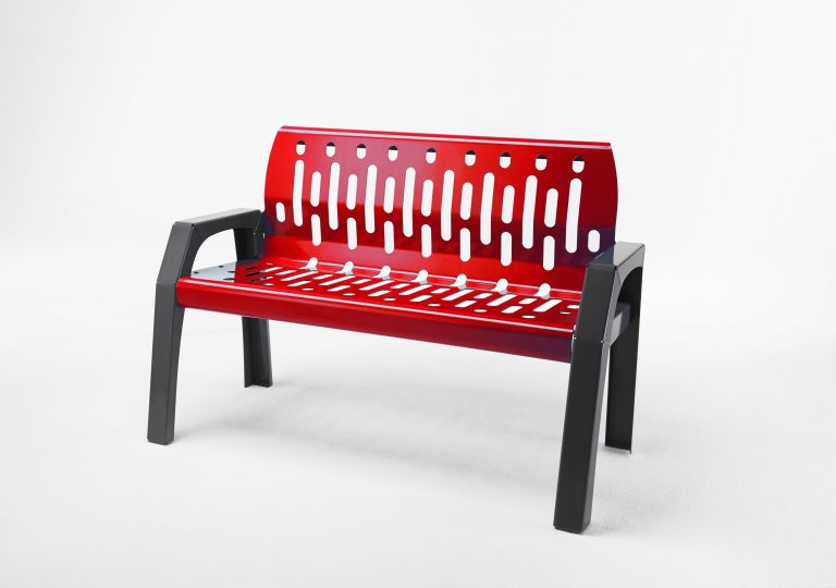 Canadian made outdoor seating bench 2040-RED