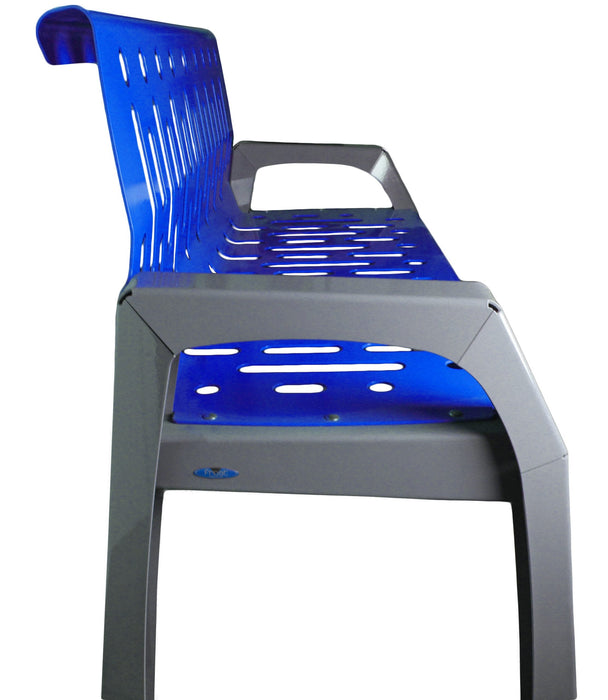 Canadian made outdoor seating bench 2060-BLUE