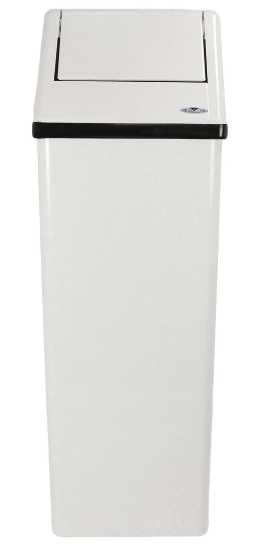 Side profile of Frost 300NL free-standing commercial waste bin with swing lid