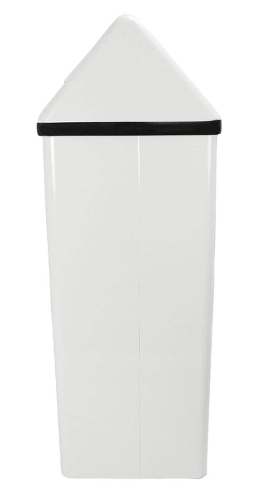 Rear view of Frost 300NL stainless steel trash can with flat back design for wall placement