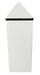 Rear view of Frost 300NL stainless steel trash can with flat back design for wall placement