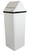 Front view of Frost 300NL swing top waste receptacle showing sleek stainless steel finish