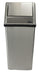 Side view of Frost 304-NLS wall-mounted bin with stainless steel finish