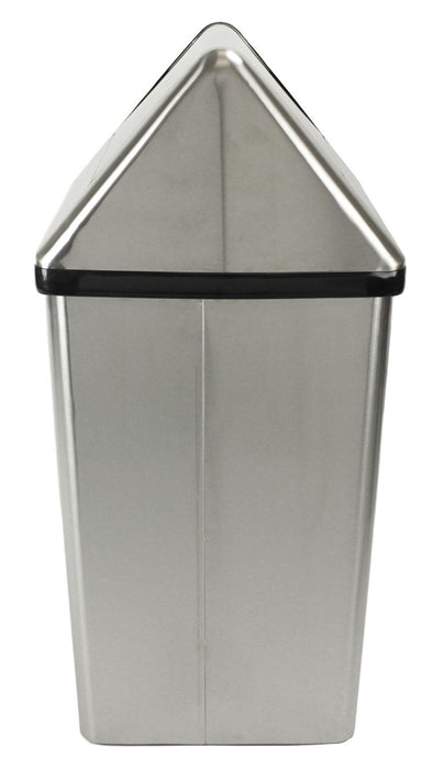 Top view of Frost 304-NLS swing top lid with stainless steel finish