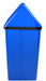 Back view of Frost 301RNL commercial-grade stainless steel trash can with flat back design for wall placement