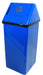 Front view of Frost 301RNL free-standing swing top waste receptacle showing sleek stainless steel finish