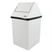 Front view of Frost 302NL swing top waste receptacle showing sleek stainless steel finish