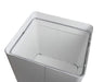 Inside view of Frost 302NL waste receptacle with stainless steel bag holder ring
