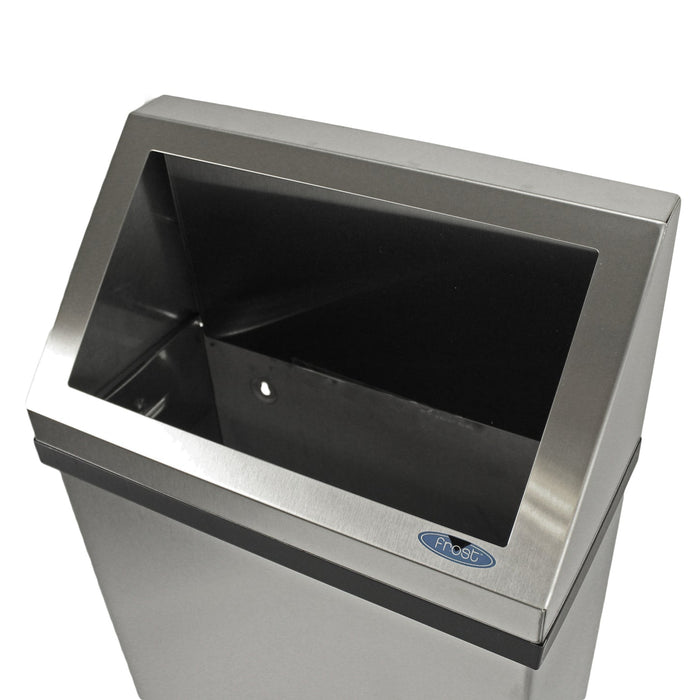Open view of Frost 303-3 bin showing stainless steel and liner