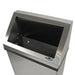 Open view of Frost 303-3 bin showing stainless steel and liner