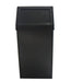 Front profile of Frost 303-BL waste bin with matte black swing top lid