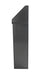 Side view of Frost 303-BL wall-mounted bin with matte black finish