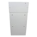 Back view of Frost 303 waste receptacle with white epoxy wall-mount design