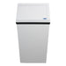 Front profile of Frost 303 waste bin with white epoxy swing top lid