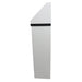 Side view of Frost 303 wall-mounted waste bin with white epoxy finish