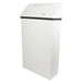 Front profile of Frost 304-NL waste bin with white epoxy swing top lid