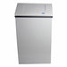 Side view of Frost 304-NL wall-mounted bin with white epoxy finish