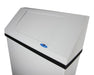 Open view of Frost 304-NL waste bin showing white epoxy interior