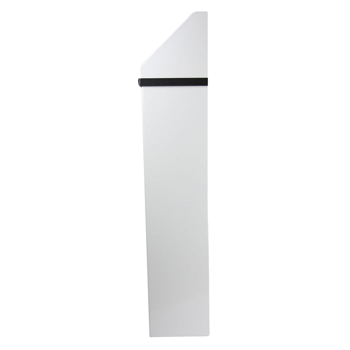 Top view of Frost 304-NL swing top lid with white epoxy finish