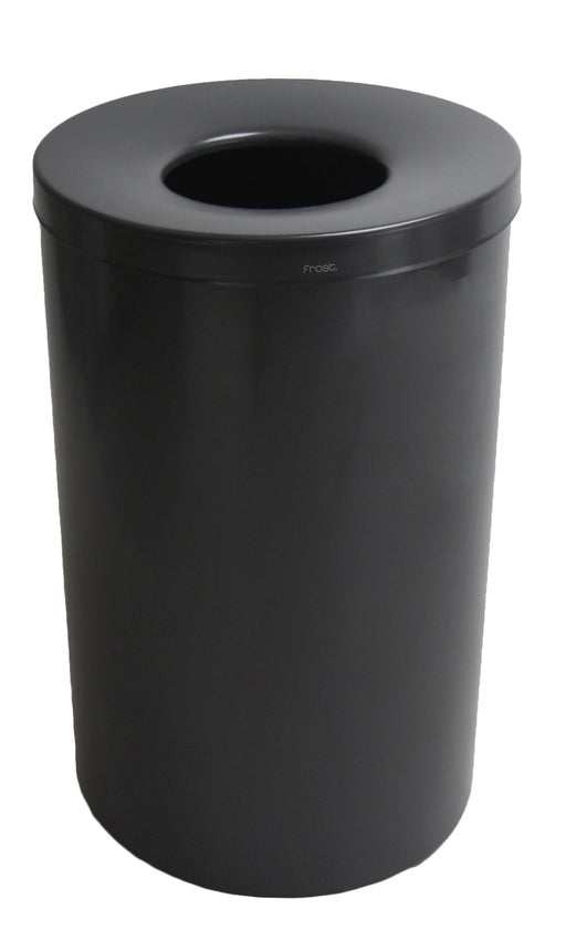 Front view of Frost 310-B waste bin with black epoxy finish