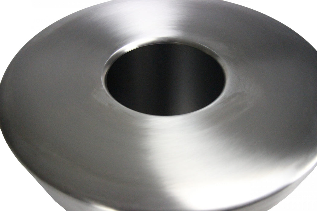 Top view of Frost 310-J swing top lid with stainless steel finish