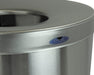 Top view of Frost 310-S swing top lid with stainless steel finish