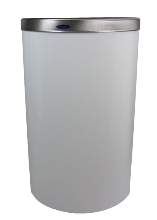 Front profile of Frost 310-W bin with white epoxy swing top lid