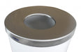 Top view of Frost 310-W swing top lid with white epoxy finish