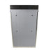 Side view of Frost 312-S wall-mounted bin with stainless steel finish Alt Text: Side view of Frost 312-S wall-mounted bin with stainless steel finish