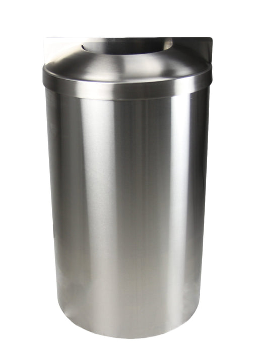 Top view of Frost 312-S fixed lid with stainless steel finish Alt Text: Top view of Frost 312-S fixed lid with stainless steel finish