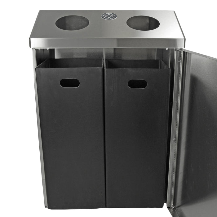 Frost 315-S Stainless Steel Wall Mounted Recycling Station – 3 Stream Unit