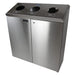 Frost 316-S Stainless Steel Floor Standing Recycling Station – 3-Stream Waste & Recycling Bin