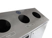 Frost 316-S Stainless Steel Floor Standing Recycling Station – 3-Stream Waste & Recycling Bin