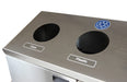 Frost 316-S Stainless Steel Floor Standing Recycling Station – 3-Stream Waste & Recycling Bin