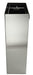 Side view of Frost 326 wall-mounted bin with stainless steel finish
