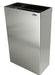 Front view of Frost 326 waste bin with stainless steel finish