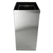 Side view of Frost 327 wall-mounted bin with stainless steel finish