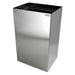 Front view of Frost 327 waste bin with stainless steel finish