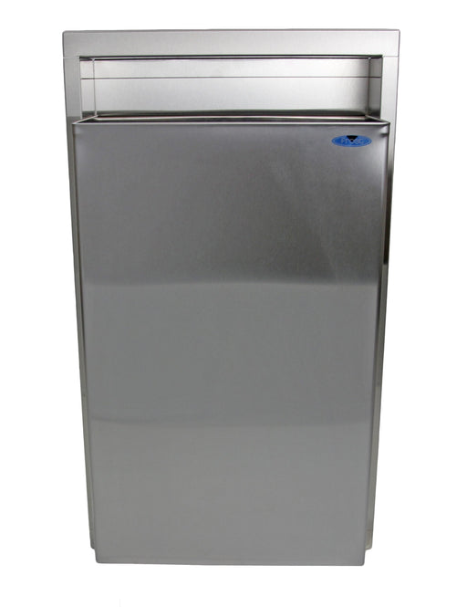 Top view of Frost 330 fixed lid with stainless steel finish