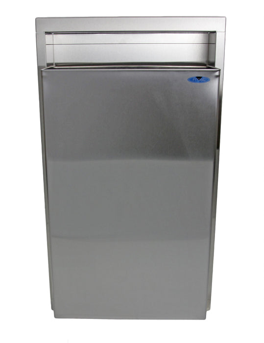 Top view of Frost 330 fixed lid with stainless steel finish