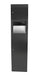 Front view of Frost 400-14 Black matte towel dispenser and waste receptacle