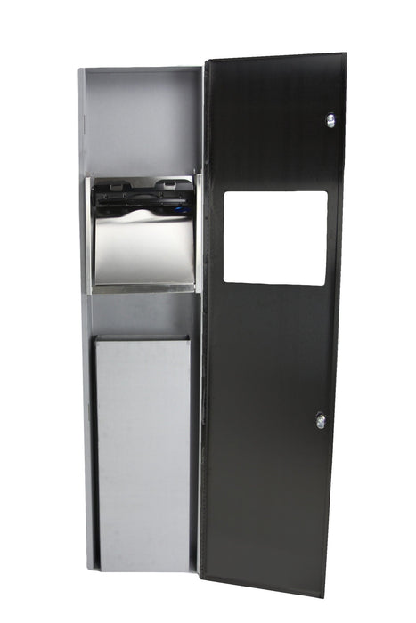 Side angle of Frost 400-14 Black showing 4.5-inch depth
