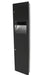 Front view of Frost 400-14 Black matte towel dispenser and waste receptacle