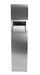 Front view of Frost 400-14 stainless steel towel dispenser and waste receptacle, 4.5\" depth