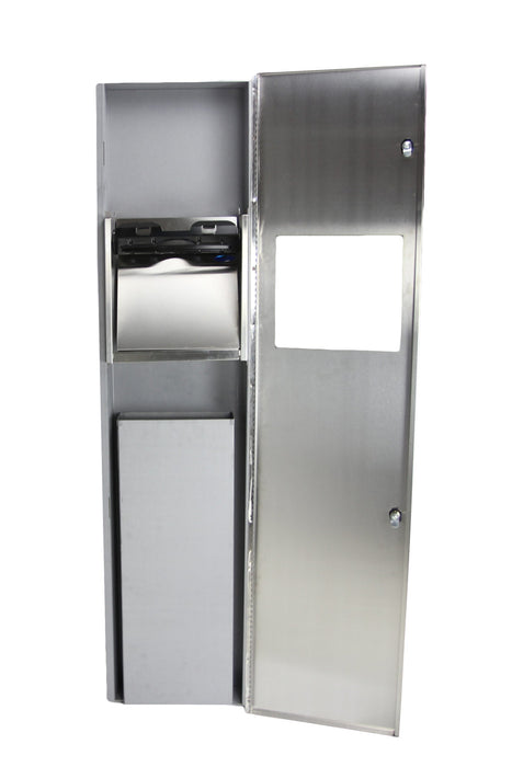 Side angle of Frost 400-14 showing 4.4-inch stainless steel depth