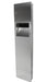 Front view of Frost 400-14 stainless steel towel dispenser and waste receptacle, 4.5\" depth