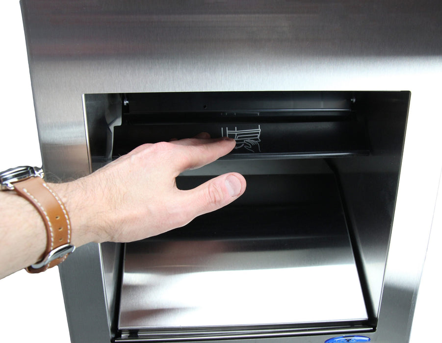 Frost 400-50B installed in a semi-recessed wall in a high-traffic restroom