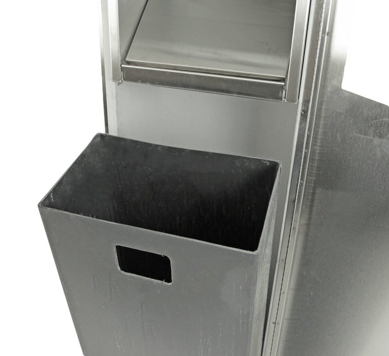 Open view of Frost 400-70B showing jumbo roll towel and waste liner