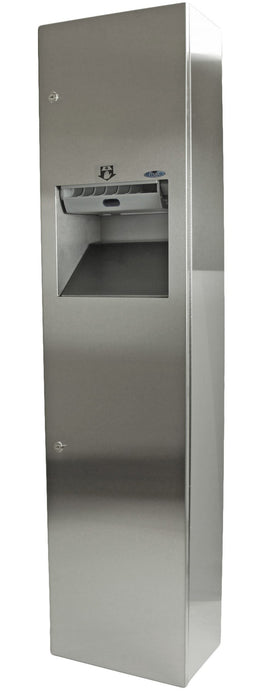 Frost 400-70A stainless steel hands-free towel dispenser and 47L waste bin