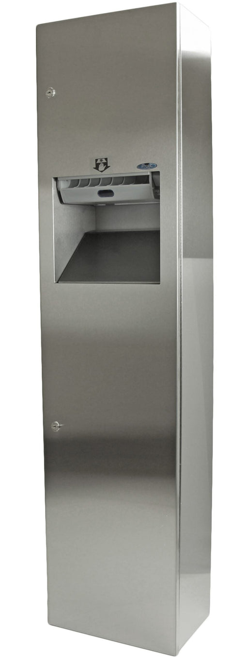 Frost 400-70A stainless steel hands-free towel dispenser and 47L waste bin